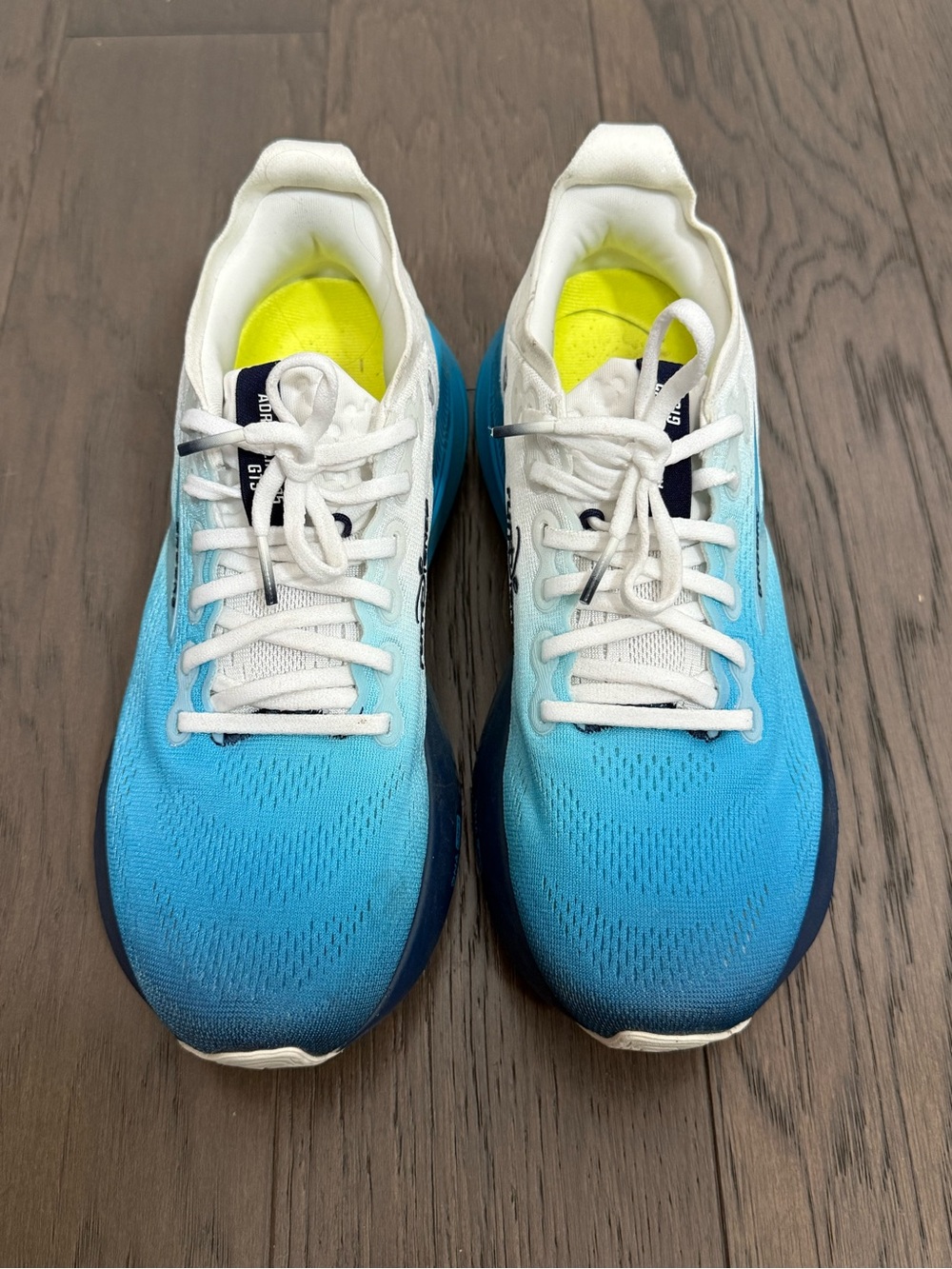 runDisney Brooks Men's Blue White Gradient Athletic Running Shoes Adrenaline 25 - Picture 3 of 8